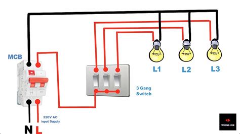 electrical wiring 3 gang box switch|3 gang switch diagram.